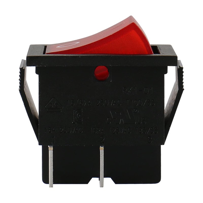 Baomain Red Light SPDT ON/Off Snap in Boat Rocker Switch