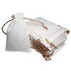 N'icePackaging - 12 Qty - Natural White Burlap Fabric Drawstring