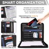 Leathario Portfolio Binder, Padfolio Organizer, 3 Ring Binder with Zipper