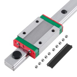 CNCMANS MGN12 300mm Linear Rail Guide with MGN12H Linear Bearing Carriage Block, Mini Linear Rail for DIY 3D Printer (H-Type, 300mm/11.81inch)