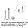 50 Pcs Self Drilling Countersunk Screws, 4.8 x 13mm Phillips