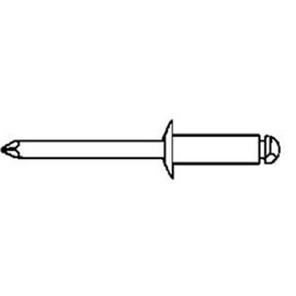 1/4" Blind Tacking Rivet 1/2"-5/8" Grip Large Flange (25)