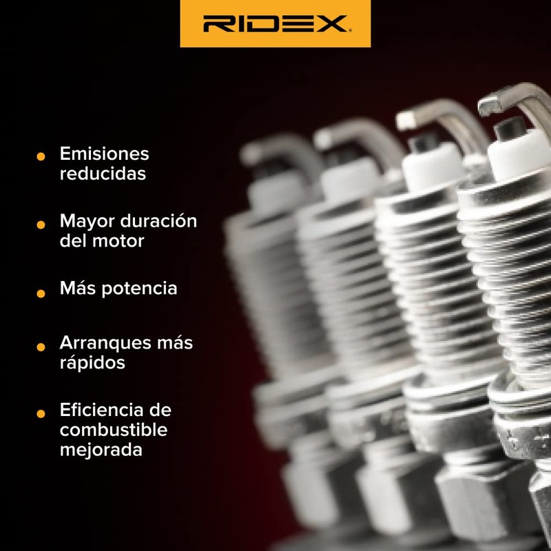 4x RIDEX Spark Plug 686S0326 Spanner Size: 16 Thread Length: