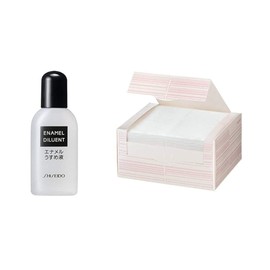 Shiseido Enamel Thin Liquid NA 0.5 fl oz (15 ml) + Care Cotton, 80 Piece Set