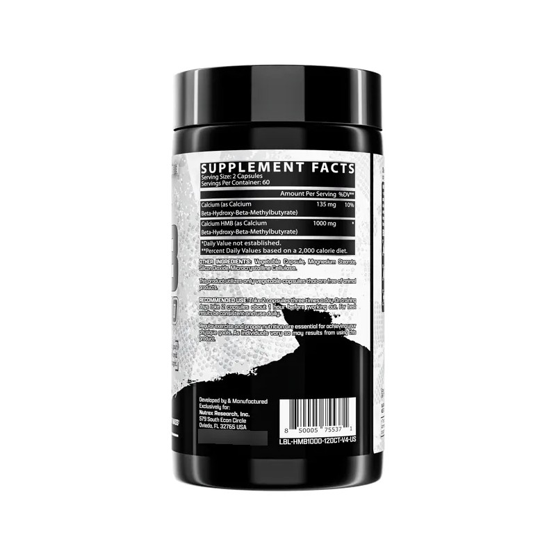 Nutrex Black Hmb 1000 120 Capsulas Sin Sabor