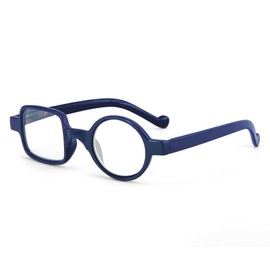 kodilin Runde quadratische Lesebrille Männer Lesebrille Frauen, Anti Hellblau für Computer oder Gaming, Federscharnier, Lesebrille-1.0, 1.5, 2.0, 2.5, 3.0, 3.5 (Blau, 2.5)
