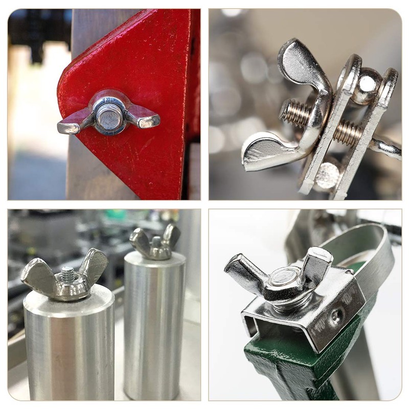 sourcing map M10 Wing Nuts Stainless Steel 304 Hand Curling