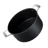 MSMK 8QT Stock Pot with Glass Lid, Burnt also Nonstick,
