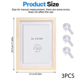 GOMETY Picture Frames A4: Set of 3 Wooden Picture Frames 21 x 30 cm MDF Frame DIN A4 Picture Frame Hanging Picture Frame Made of Shatterproof Plexiglass Poster Frame Ideal for Collage Portraits