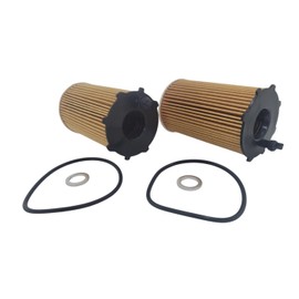 Genuine OEM 26320-3CAA0 Service Kit - Oil Filter(2pcs), Compatible With Hyundai Azera 12-17 Santa Fe 10-18 Kia Sedona 12-18 Sorento 11-18