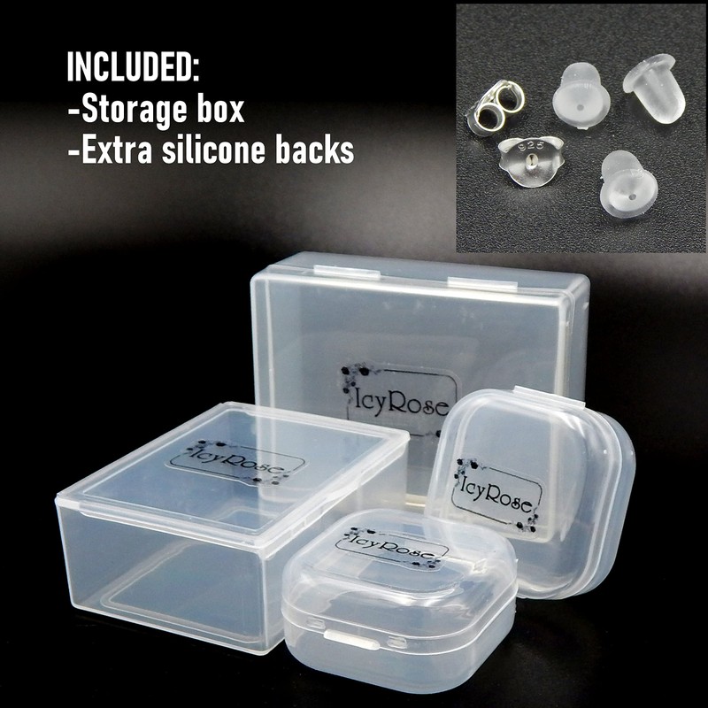 ICYROSE Hypoallergenic Solid 925 Sterling Silver Sports Fan Stud Earrings