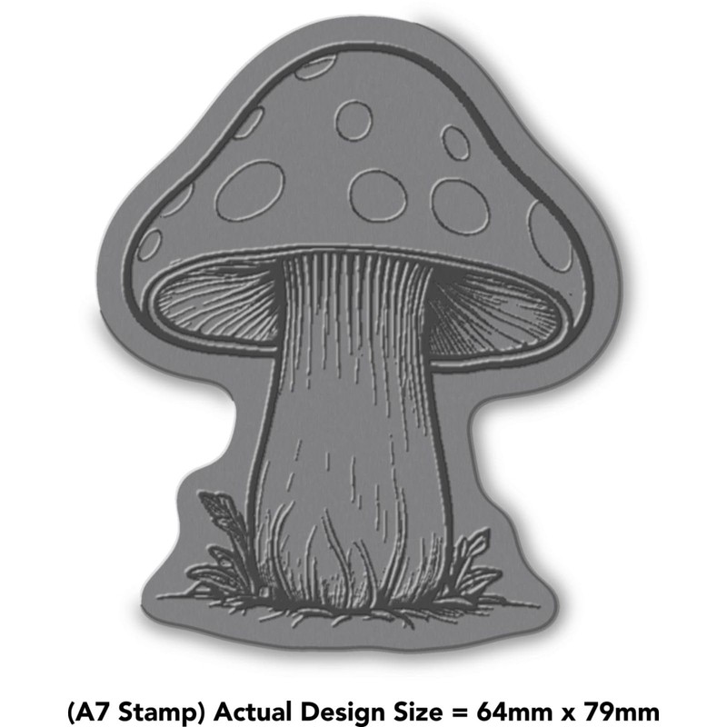 A7 'Toadstool Mushroom' Unmounted Rubber Stamp (RS00052511)