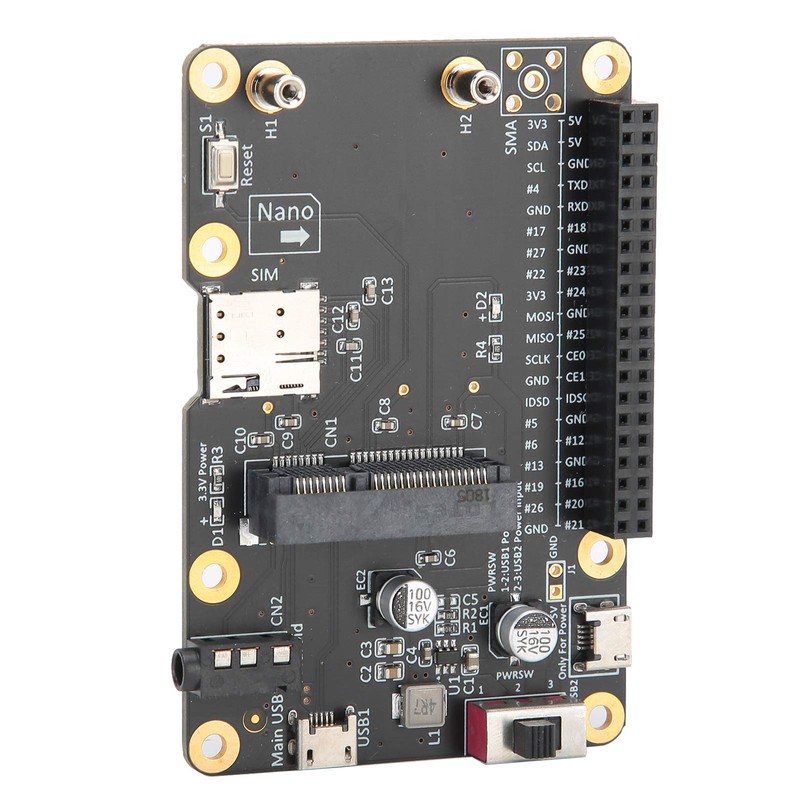 3G/4G LTE Base Hat for Raspberry Pi 4/3/2/B+ Module Computer