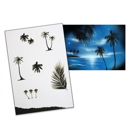 UMR-Design AS-036 palm Airbrushstencil Step by Step Size M