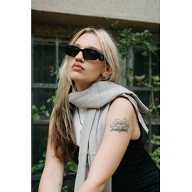 Turnanzug-GymStern XXL Muslin Scarf, 100% Fine Cotton, 130 x 130 cm, Women's Scarf, Muslin Scarf, for Men and Women - lightgrey, size: xxl