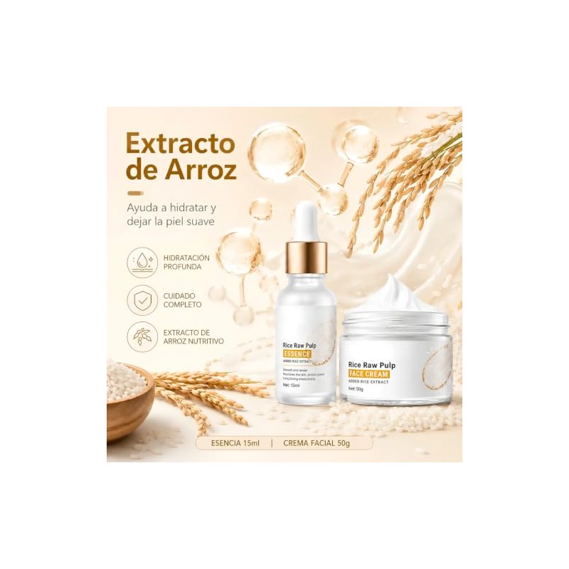Kit Piezas Cuidado Facial Serum Locion Tónico Crema Contorno Ojos