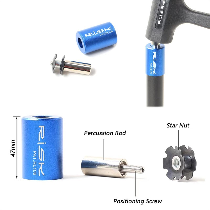 ALEOED Bike Fork Star Nut Setting Tool Kit, Bicycle Fork