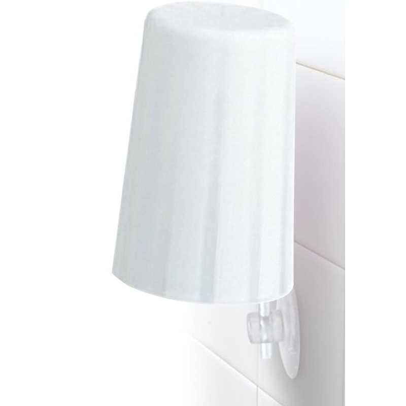 マーナ (marna) はみがきコップ ( 吸盤 スタンド付き / ストライプホワイト ) 洗面所