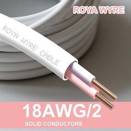 ROYA WYRE 18/2 AWG 0-10V Dimming Control Cable, Low Voltage LED Lighting Wire with White Jacket & Color-Coded Conductors (Pink/Purple), 100FT for 0-30V Dimmer Switch and Ballast Wiring