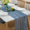 CHUQING Cheesecloth Table Runner 27 x 118 Inch Boho Gauze