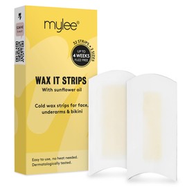 Mylee Wax It Cold Wax Strips For Easy and Natural Hair Removal – 32 Cold Strips - Perfect for Face, Body, Legs, Armpit, and Bikini, Body Epilator Strips, Suitable for Men and Women, All Skin Types