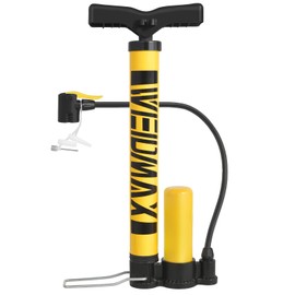 WEIDMAX Mini Bicycle Pump, Portable Bicycle Floor Pump with Presta & Schrader Valve, Bicycle Floor Pump, Ball Pump, Air Pump, Bicycle, All Valves with Needles, Easy to Carry