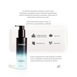 Skindion Gel Hidratante Facial con Ácido Hialurónico y Colágeno | Conductor de Microcorriente