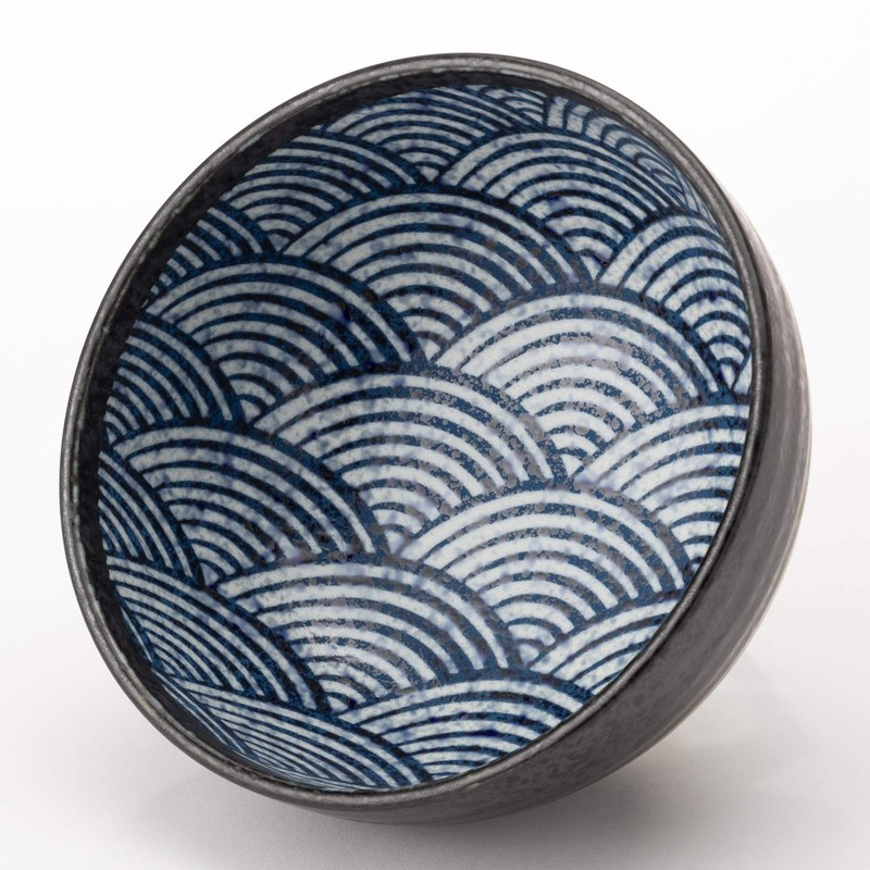 Mino W20241 Seigai Wave - Edo Komon - Kamaage Bowl