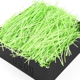 TXXATX 550g Geschreddertes Papier für Geschenkbox Grün Füllmaterial Geschenk Verpackungsmaterial mit Schleifen Hamper Shred Raffia Füllmaterial für Pakete DIY Festival Geschenkbox Dekoration