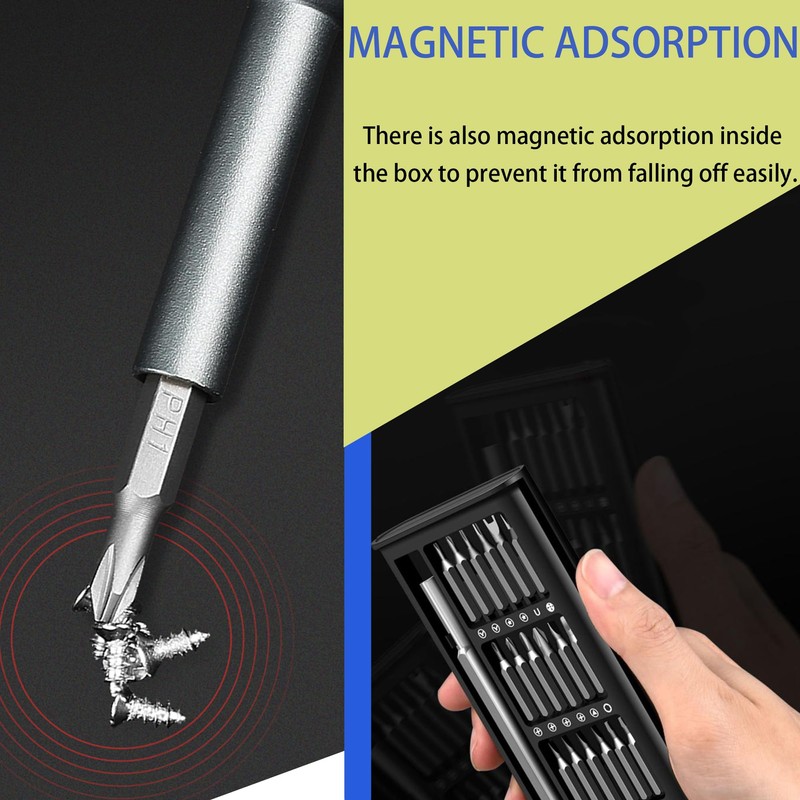 Oruiiju 24 in 1 Mini Magnetic Small Screwdriver Set, Precision