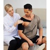 Deyeek Men's Post Shoulder Surgery Shirts Recovery Tear Away Short