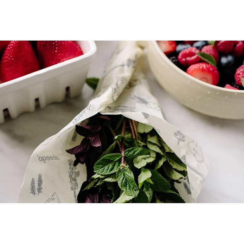 Abeego, The Original Beeswax Food Storage Wrap - Set of