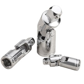 MTQY 3PCS Universal Connector Socket Set Chrome Vanadium Steel Swivel Socket Adaptor Set 1/4 inch 3/8 inch 1/2 inch Drive Universal Connector Set