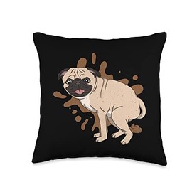 Best Pug Poop Ever funny Poop ugly Design Throw Pillow