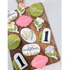 16Pcs Scroll Tile Small Wildflower Flower Cookie Stencils for Baking,