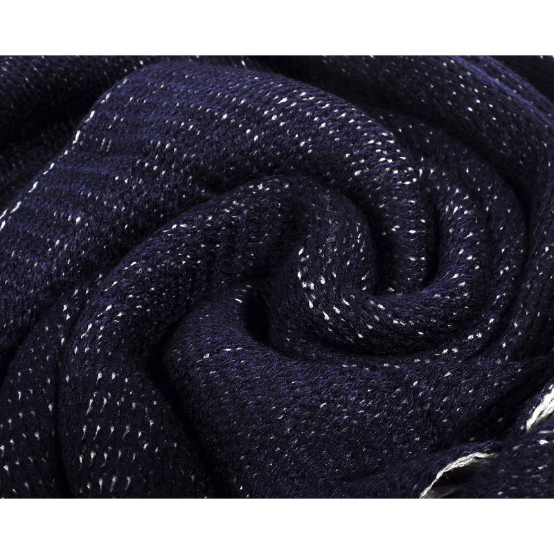 Spade w211 Men's Striped Scarf, Reversible Made in Japan, Front: