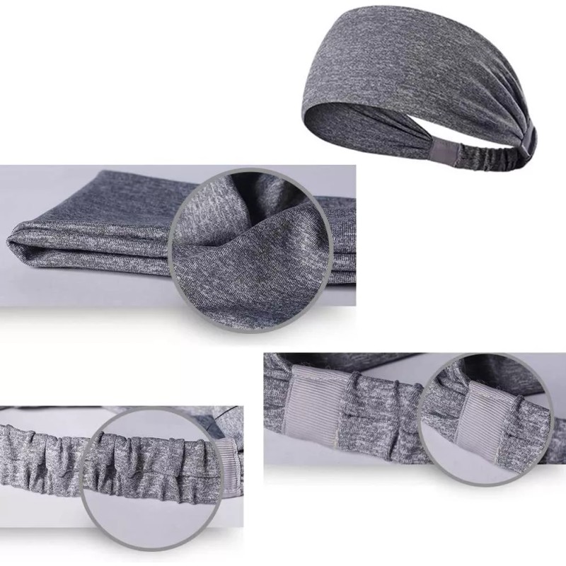 Unbranded Men Women Yoga Sports Headbands Moisture Wicking Athletic Stretchable