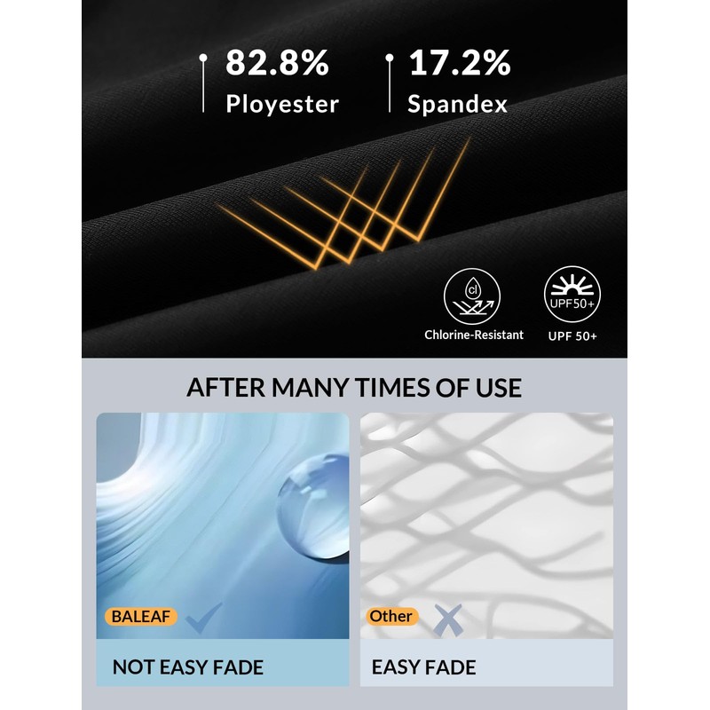 BALEAF Women's Swim Shorts High Waisted Quick Dry 5'' Modest