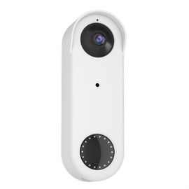 Baaletc Silicone Skin Case Cover Compatible with Arlo Doorbell AVD1001-100NAS, UV & Weather Rain Protection Cover for Arlo Doorbell -White