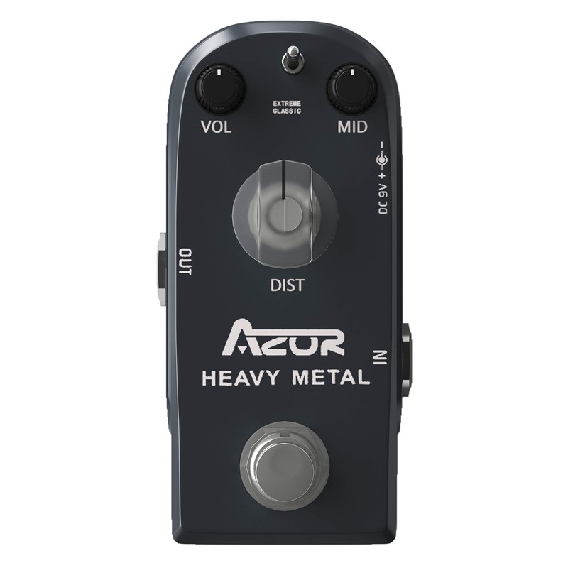 AZOR Heavy Metal Distortion Guitar Pedal Effect 3 Modes Controls
