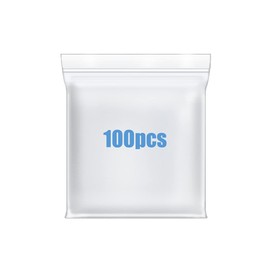 Macoota 3" x 3" Small Thick 4 Mil Plastic Bags 100 PCS Clear Resealable Zip Seal Lock Poly Bags Reclosable Heavy Duty Zipper Baggies Jewelry Earrings Coin Pills Packing