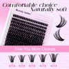 Eyelash Extensions Set, Natural 60D Eyelash Clusters, D Curl, Lash