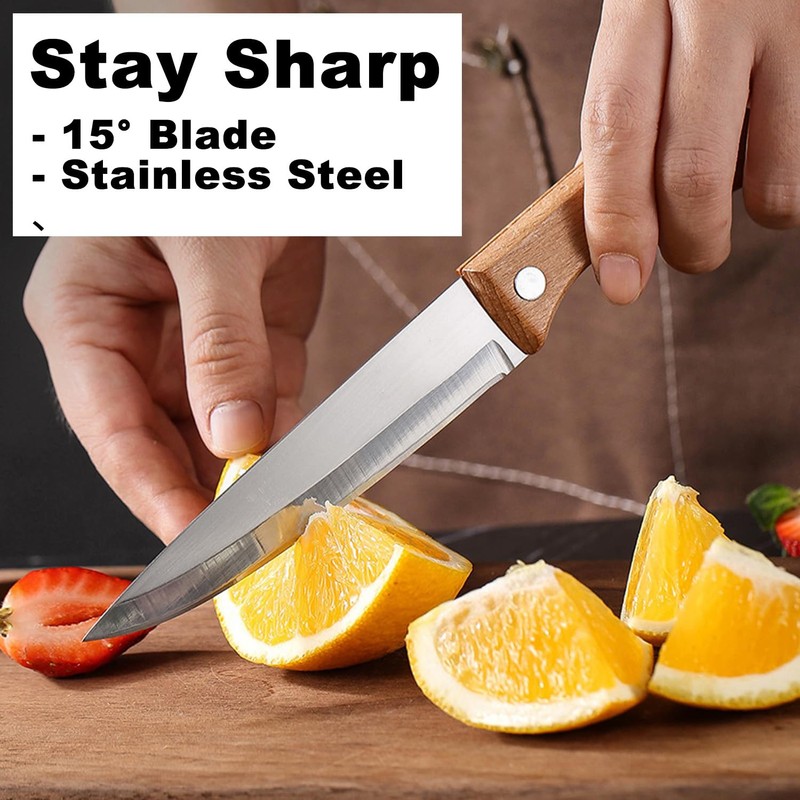 AYANICA Paring Knife Peeling Fruit Vegetable Cutting Meat Slicing Kitchen