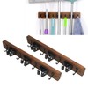 2pcs Mop Broom Holder 3 Positions 4 Hooks Wall Mount
