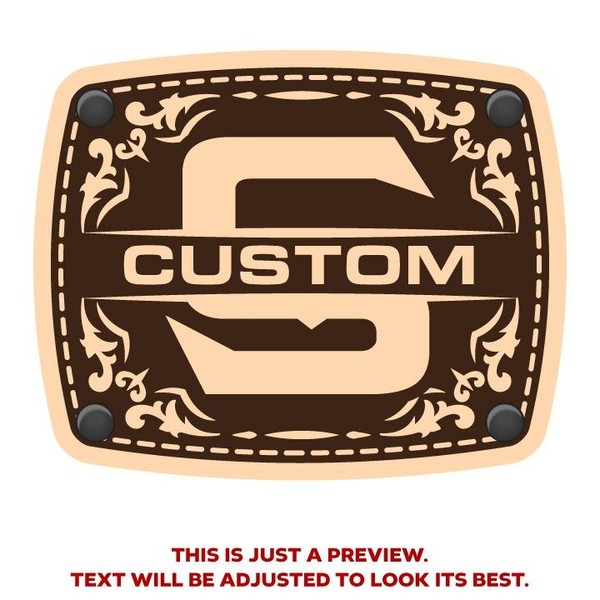 CityLocs Custom Initials Hat with Engraved Leather Patch - Letter: