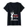 Womens Talk birdie to me V-Neck T-Shirt