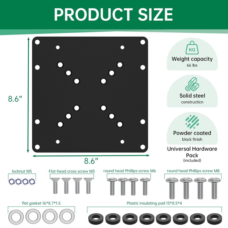 Universal VESA TV and Monitor Mount Adapter Plate Bracket,Adapter for