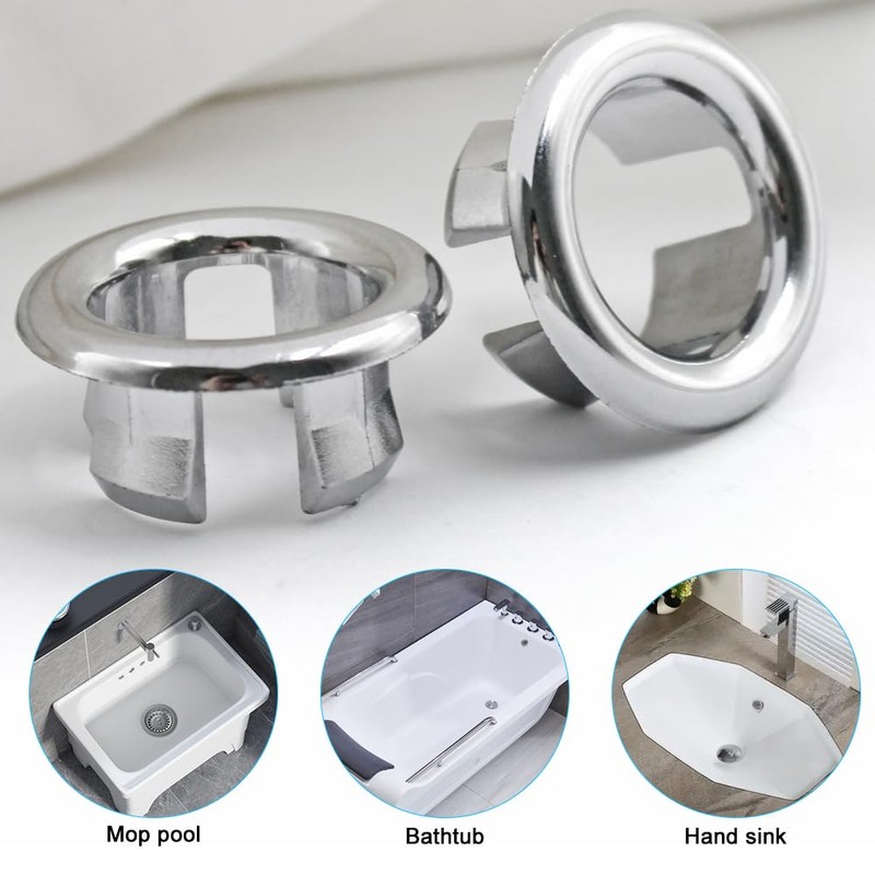 YuCool Sink Overflow Ring, Pack of 8 Universal Sink Overflow