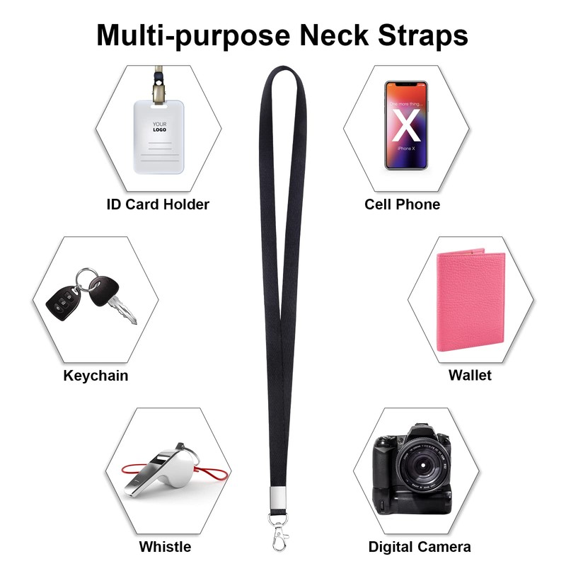 Lanyards with Card Holder, Pack of 10 Lanyard Nylon Colourful