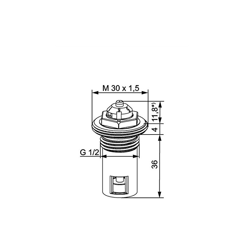 HEIMEIER Thermostatic Upper Part for VHK with Accurate Preset G